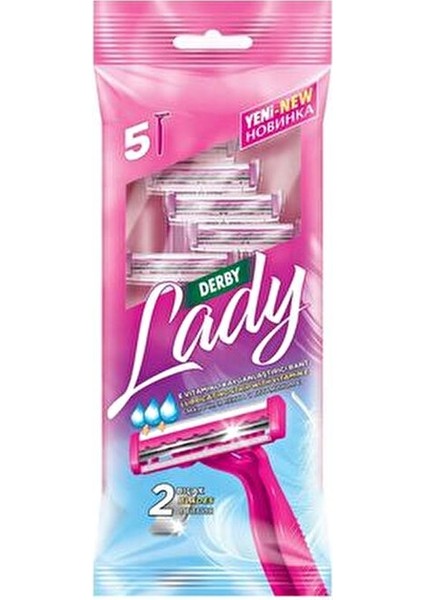 Lady 5'li Poşet Tıraş Bıçağı Kadınlar İçin Hassas Cilt Dostu Kullanım fiyatları