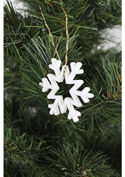 20'li Yılbaşı Çam Ağacı Süsleri Beyaz Kar Tanesi Ahşap ile Ev Dekoru için Şık Süs indirimleri