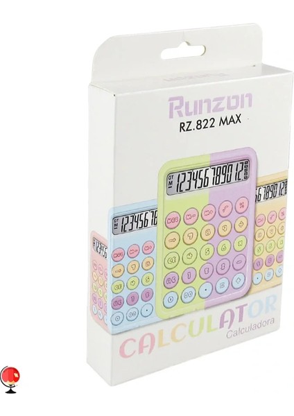 Runzon Renkli Hesap Makinesi Yuvarlak Uçlu 12 Hane Mavi RZ-822 (5148) modelleri