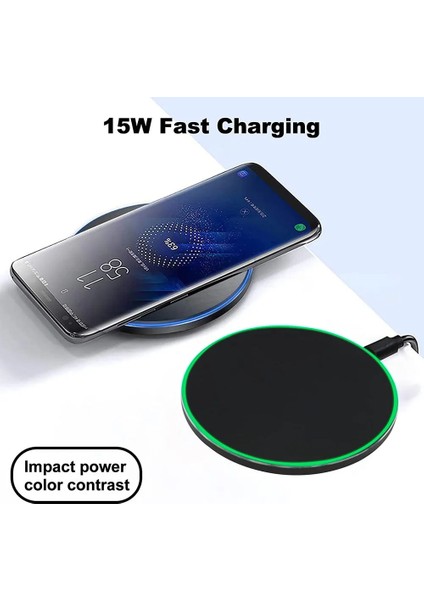 10W Süper Kablosuz Hızlı Şarj Cihazı Wireless Charger Pad fırsatları