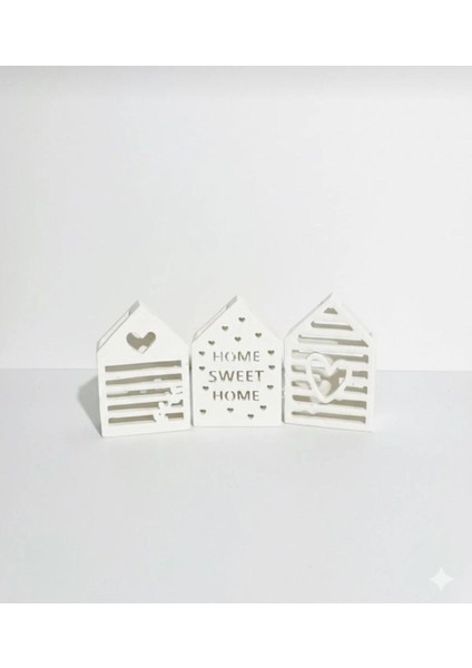 Modern Şık Home Evler Dekoratif Ürün 3'lü Beyaz fiyatları