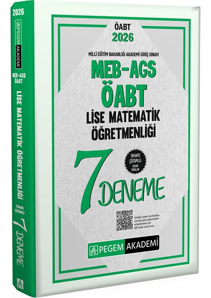 2026 MEB AGS ÖABT Lise Matematik Öğretmenliği Tamamı Çözümlü 7 De