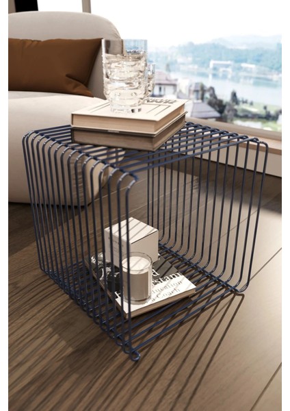 Miami Minimalist Metal Tel Yan Sehpa Modern Küp Yan Sehpa & Modüler Kitaplık fırsatları