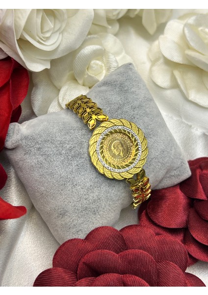 Yarım Altın Yeni Tarihli (Kulplu 22 Ayar) (Sevgililer Gününe Özel Bileklik Hediye)