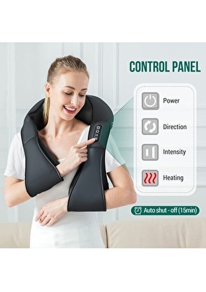 ERG-708 Isıtmalı Ovmalı Masaj Yastığı Boyun, Omuz, Sırt Masaj Aleti Derin Doku Fonksiyonu indirimleri