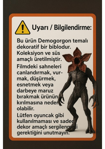 Stranger Things Demogorgon Figür – 3D Baskı Koleksiyon Ürünü