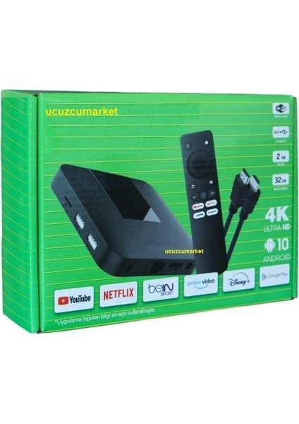 Android 10 Tv Box, 2gb Ram, 32GB Hafıza, Inat Tv Yüklemeli, Hızlı ve Güçlü fiyatları