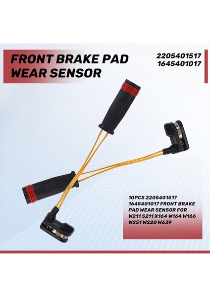 10PCS 2205401517 1645401017 Ön Fren Balatası Aşınma Sensörü Benz W211 S211 X164 W164 W166 W251 W220 W639 (Yurt Dışından) fırsatları