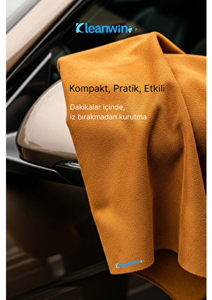 Luxury Shammy Lüx Güderi 50x70 cm 300 GSM Araç Yıkama ve Cam Temizlik Bezi Uzun Ömürlü