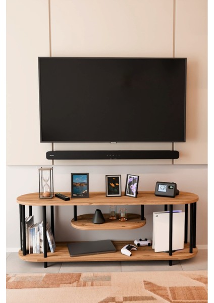 Modern Tv Ünitesi Ahşap Raflı 2 Katlı Televizyon Sehpası Minimalist,dayanıklı, Fonksiyonel Tv Standı fiyatları