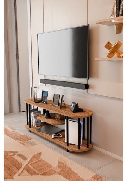 Modern Tv Ünitesi Ahşap Raflı 2 Katlı Televizyon Sehpası Minimalist,dayanıklı, Fonksiyonel Tv Standı modelleri