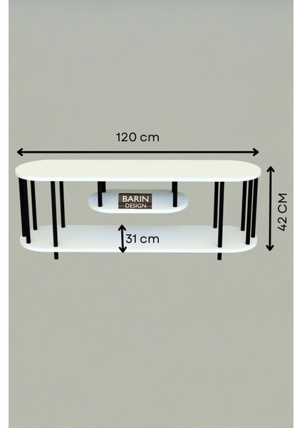 Modern Tv Ünitesi Ahşap Raflı 2 Katlı Televizyon Sehpası Minimalist,dayanıklı, Fonksiyonel Tv Standı fırsatları