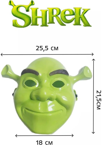 Yeşil Shrek Maskesi 21 x 25 cm indirimleri