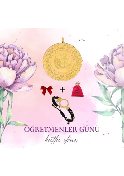 Tam Altın Yeni Tarihli (Kulplu 22 Ayar) (Öğretmenlere Özel Bileklik Hediye)