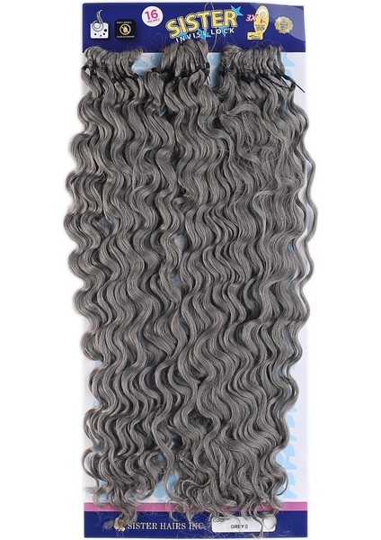 Afro Dalgası Saç / Orta Ton Gri Grey 2