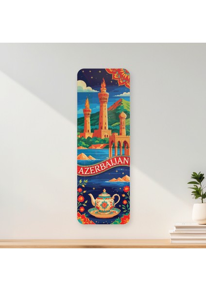 Modern Azerbaycan Temalı Pleksi Akrilik Tablo – Uv Baskılı Pleksi Duvar Dekoru – Ev ve Ofis Için Dekoratif Duvar Sanatı