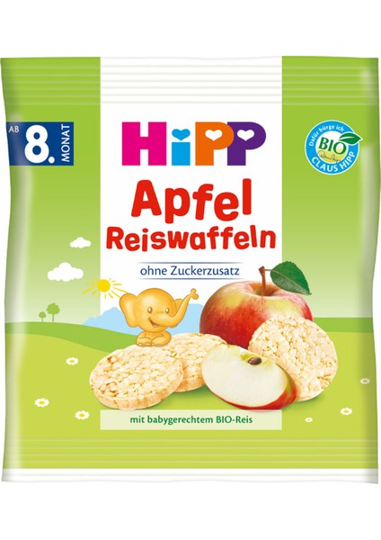 Organik Elmalı Pirinçli Bebek Gofreti 30 G 4 Adet