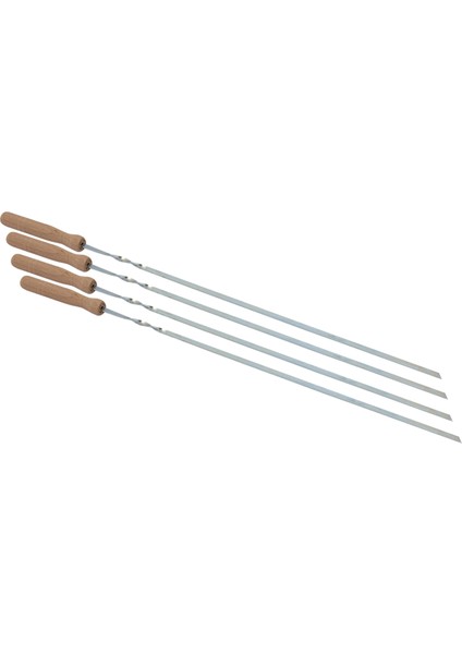 Ahşap Saplı Şiş 4'lü 4 Adet