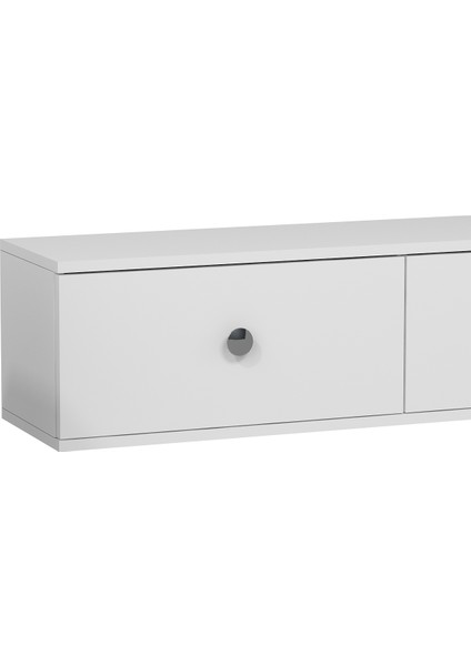 1335TV180-1CT Duvara Montaj Tv Sehpası, Beyaz-Gümüş indirimleri