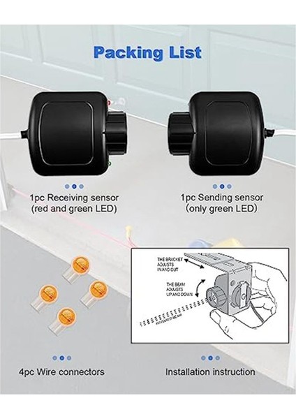 Garaj Kapısı Açıcı Garaj Kapısı Açıcı Aksesuarları Için Emniyet Sensörü LSO50 LDO33 LDO35 Garaj Sensörü Yedek Parçalar (Yurt Dışından) fırsatları