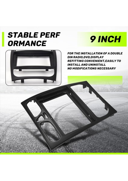 Benz C Sınıfı Için Araba Radyo Fasyası W203 02-04 DVD Stereo Çerçeve Plakası Adaptörü Montaj Çizgi Kurulumu Çerçeve Trim Kiti (Yurt Dışından) indirimleri