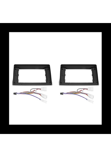 Toyota Için 2x 10 Inç 2din Araba Fasyası 09-12 Stereo Fasya Paneli Çizgi Montaj Kurulum Arabası DVD Çerçeve Kiti (Yurt Dışından) fiyatları