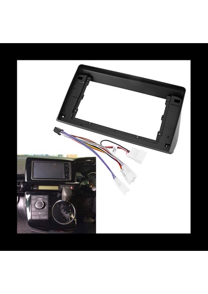 Toyota Için 2x 10 Inç 2din Araba Fasyası 09-12 Stereo Fasya Paneli Çizgi Montaj Kurulum Arabası DVD Çerçeve Kiti (Yurt Dışından) fırsatları
