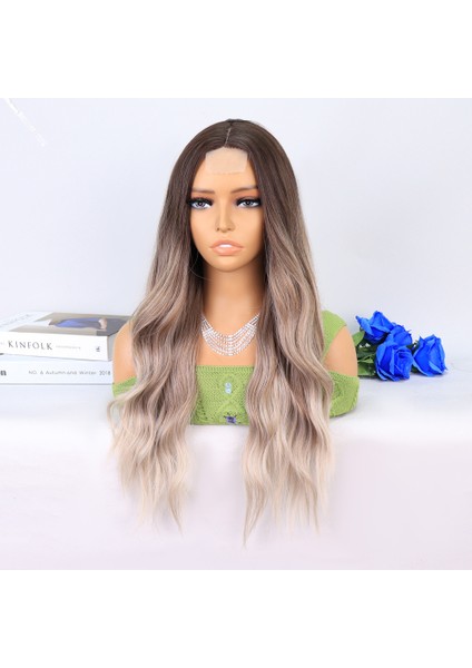 Rus Kumralı Beyaz Platin Ombre ve Röfleli Tül Peruk fırsatları