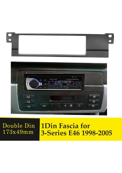 1 Dın Araba Stereo Radyo Fasya Facia Panel Plaka Adaptörü -Bmw 3 Serisi E46 1999-2006 (Yurt Dışından) indirimleri