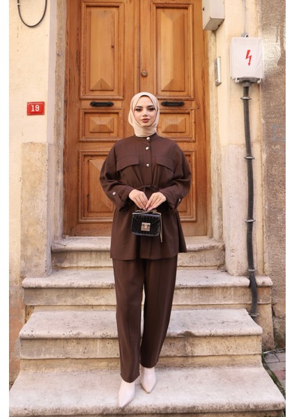 Çift Cepli Bağcıklı Modal Takım