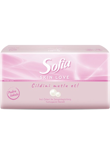 Skin Love Pudra Kokulu Mendil 100'LÜ