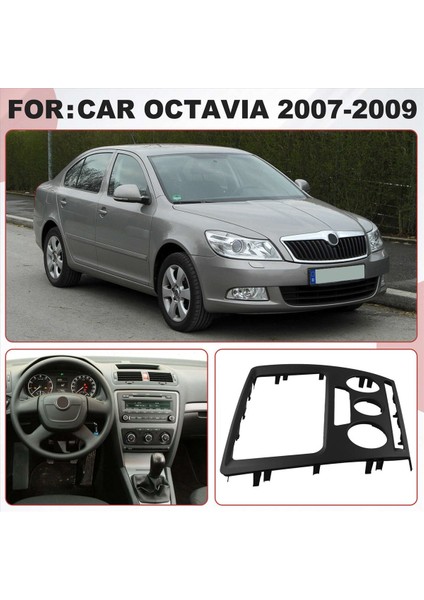 2din Araba Radyo Fasya Çerçevesi DVD Gps Navigasyon Mp5 Panel Kapak Skoda Octavia 2007-2009 (Yurt Dışından) fırsatları