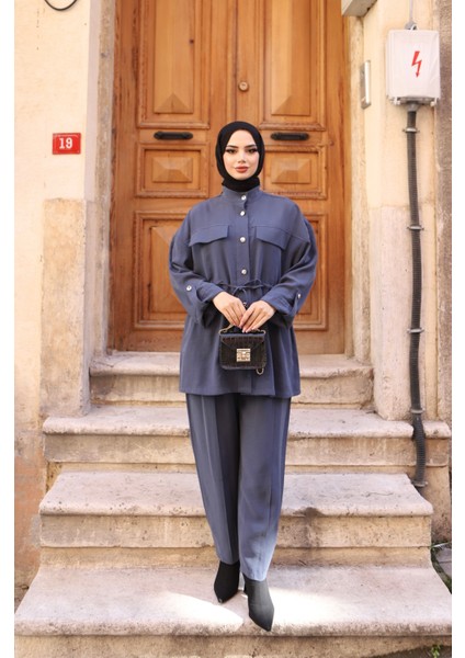 Çift Cepli Bağcıklı Modal Takım