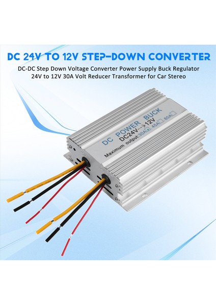 Dc-Dc Aşağı Down Voltaj Dönüştürücü Güç Kaynağı Buck Regülatörü 24V-12V 30A Volt Reducer Transformatör Araç Stereo Için (Yurt Dışından) fırsatları