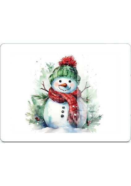 Cam Kesme Tahtası ve Sunumluk Kardan Adam Desenli 30 x 40 cm