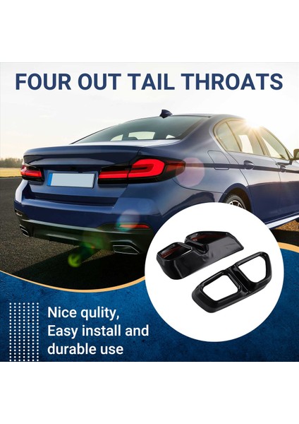 1 Çift Araba Kuyruğu Egzoz Borusu Çıkış Susturucu Boru Kapağı Bmw 5 Serisi Için Dekoratif Kuyruk Boğaz Çerçevesi G30 G38 2018 - 2022 (Yurt Dışından) fırsatları