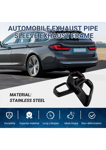 1 Çift Araba Kuyruğu Egzoz Borusu Çıkış Susturucu Boru Kapağı Bmw 5 Serisi Için Dekoratif Kuyruk Boğaz Çerçevesi G30 G38 2018 - 2022 (Yurt Dışından) indirimleri