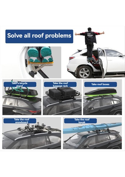 Evrensel Araba Çatı Rafı Adım Fit Kapı Mandalı Çatı Up Kanca Stand Pedalları Çoğu Suv Tırmanma Aracı Pikap Aksesuarları (Yurt Dışından) fiyatları