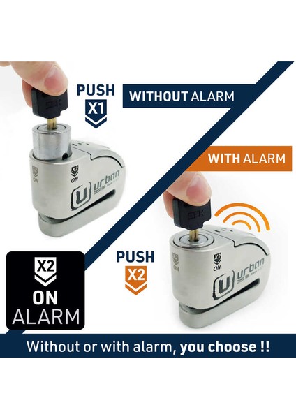 UR14S Urban Security Alarmlı Disk Kilidi – 120 Db Alarm, Yüksek Güvenlik modelleri
