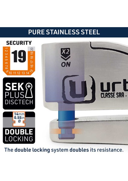 UR14S Urban Security Alarmlı Disk Kilidi – 120 Db Alarm, Yüksek Güvenlik fırsatları