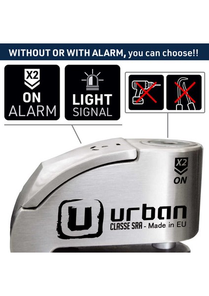 UR14S Urban Security Alarmlı Disk Kilidi – 120 Db Alarm, Yüksek Güvenlik indirimleri