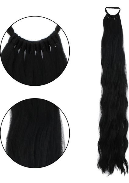 Lastik Tokalı At Kuyruğu Su Dalgalı / Siyah fiyatları