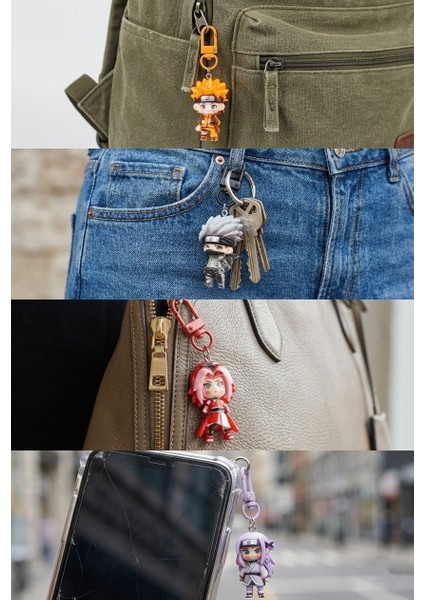 Naruto Anime Figürlü Anahtarlık Seti: 6 Farklı Karakter - Rotaly indirimleri