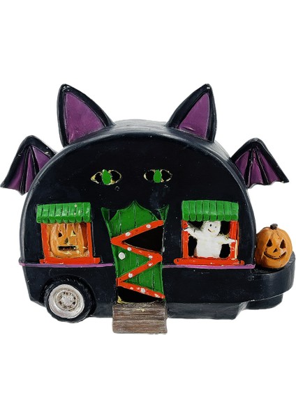 Cadılar Bayramı ve Noel Için Reçine Hayalet Araba El Işi Işıklı Dekoratif Figür (Yurt Dışından)