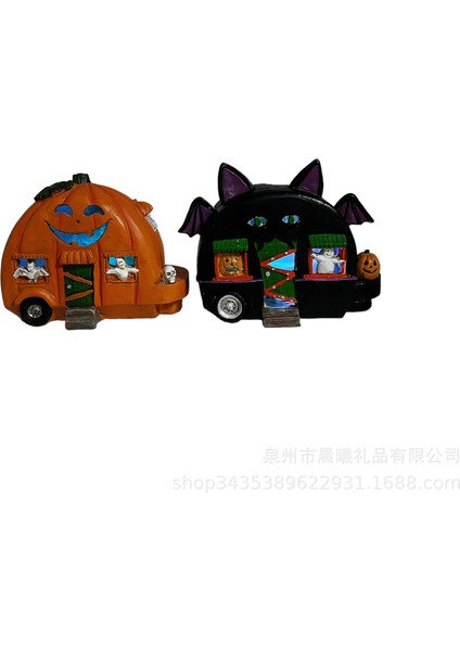 Cadılar Bayramı ve Noel Için Reçine Hayalet Araba El Işi Işıklı Dekoratif Figür (Yurt Dışından) fırsatları