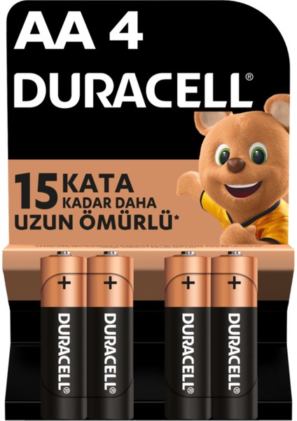 Alkalin Aa Kalem Pil 1,5V (Lr6 / MN1500), 4'lü Paket 4 Adet