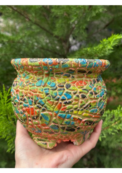 Sır Kaplı Estetik Özel Seramik Saksı