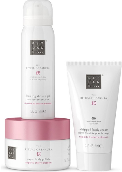 The Ritual Of Sakura Kiraz Çiçekleri ve Pirinç Sütü Içeren Yenileyici Hediye Seti Small