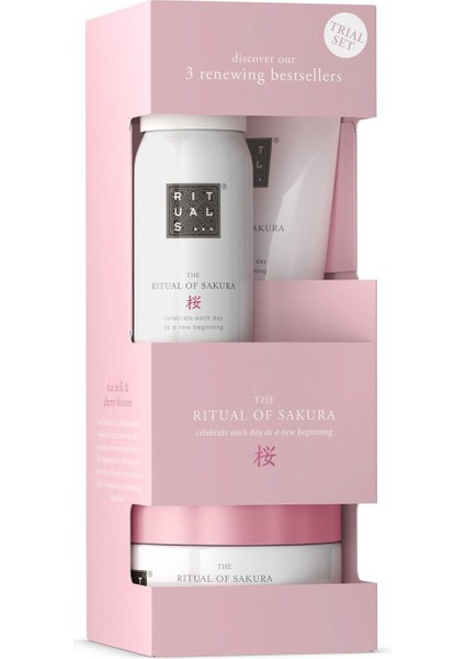 The Ritual Of Sakura Kiraz Çiçekleri ve Pirinç Sütü Içeren Yenileyici Hediye Seti Small fiyatları