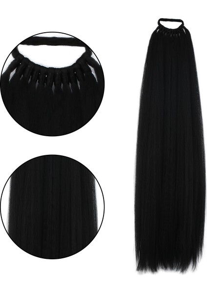 Lastik Tokalı At Kuyruğu Düz / Siyah fiyatları